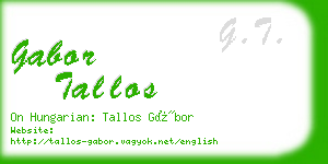 gabor tallos business card